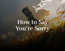 How to Say You’re Sorry